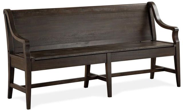 Magnussen Home® Westley Falls Graphite Bench with Back-1