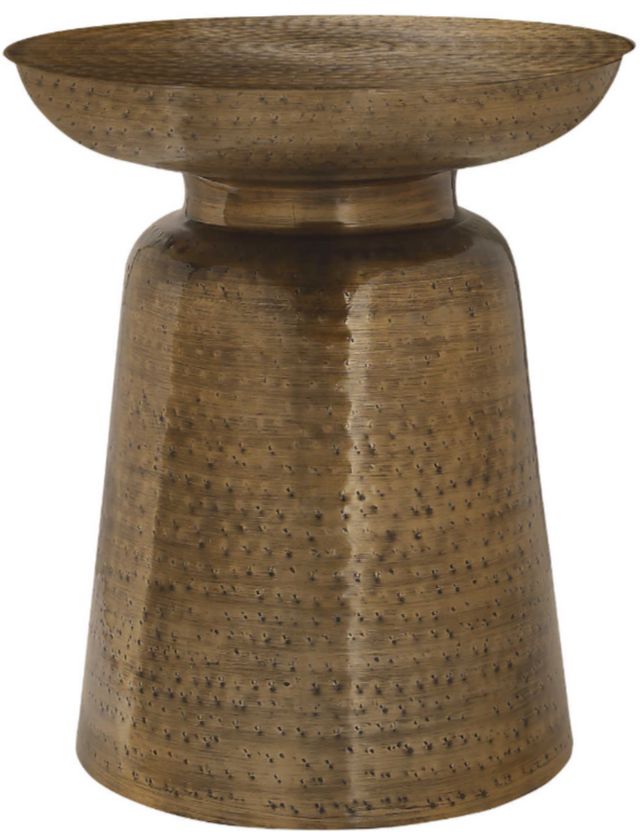Monarch Specialties Inc. Copper Iron Bell Pedestal Drum Table