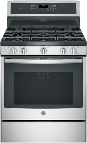 GE Profile™ Series 30" Stainless Steel Free Standing Gas Convection Range