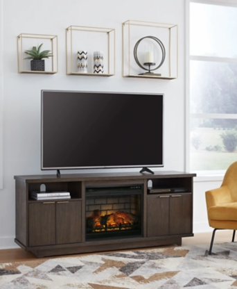 Signature Design by Ashley® Brazburn Dark Espresso 66" TV Stand with Electric Fireplace-3