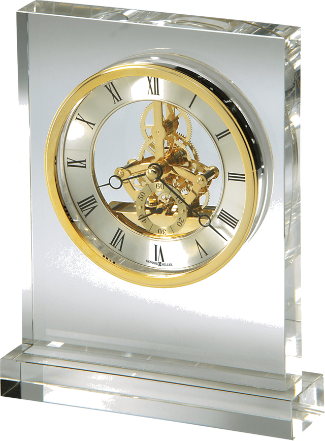 Howard Miller® Prestige Rectangular Optical Crystal Tabletop Clock