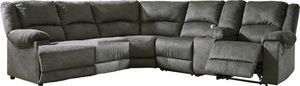 Signature Design by Ashley® Benlocke 6-Piece Flannel Manual Reclining Sectional