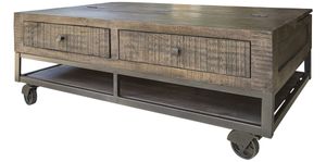 International Furniture Direct Urban Warm Gray Lift Top Cocktail Table