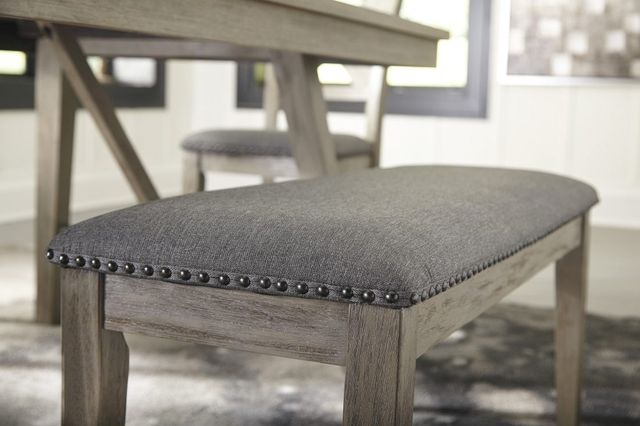 Signature Design by Ashley® Aldwin Gray Dining Bench 4