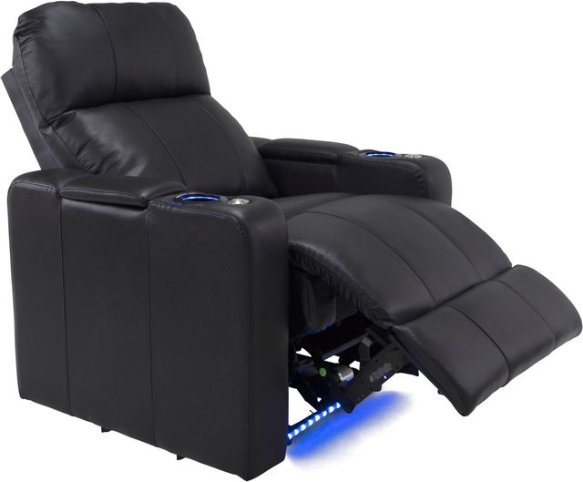 RowOne Prestige Home Entertainment Seating Black 2-Arm Power Recliner 2