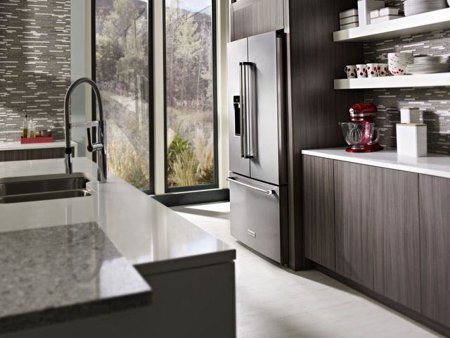 KitchenAid® 23.76 Cu. Ft. Stainless Steel Counter Depth French Door Refrigerator 4
