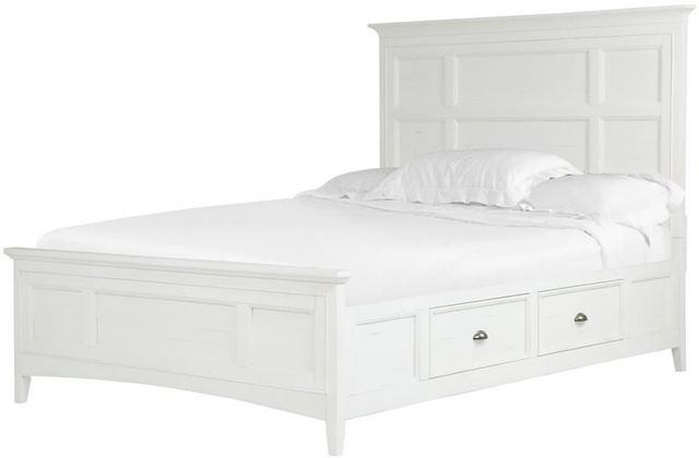 Magnussen® Home Heron Cove Chalk White 3pc King Panel Storage Bedroom Group P55873720-2