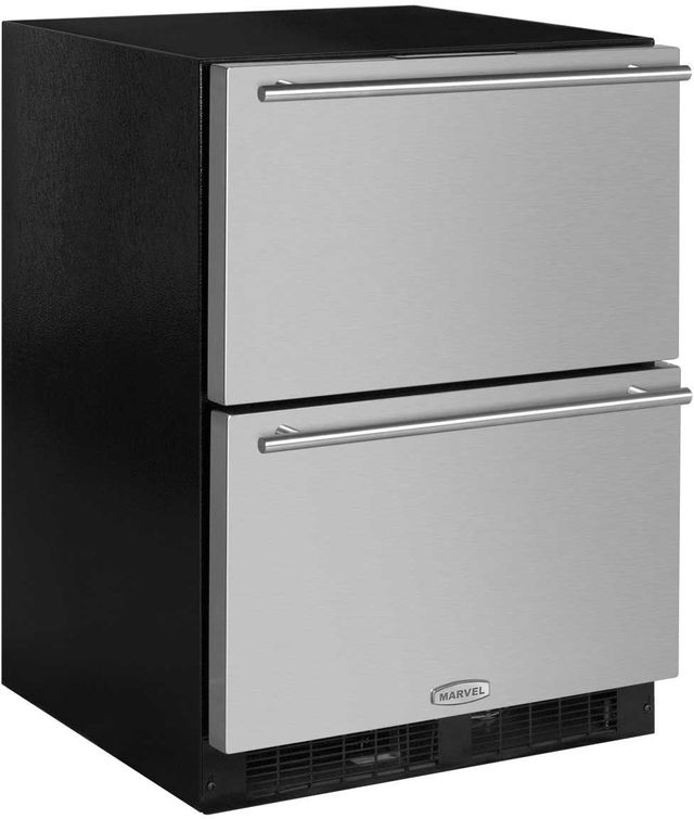 Marvel 5.0 Cu. Ft. Stainless Steel Refrigerator Drawers 1
