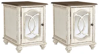 Signature Design by Ashley® Realyn 2-Piece White/Brown End Tables Set