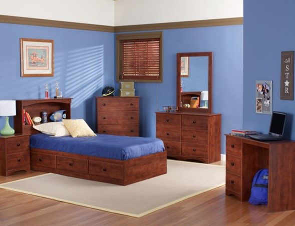 Perdue Woodworks Essential Cinnamon Fruitwood Twin Mates Bed 1