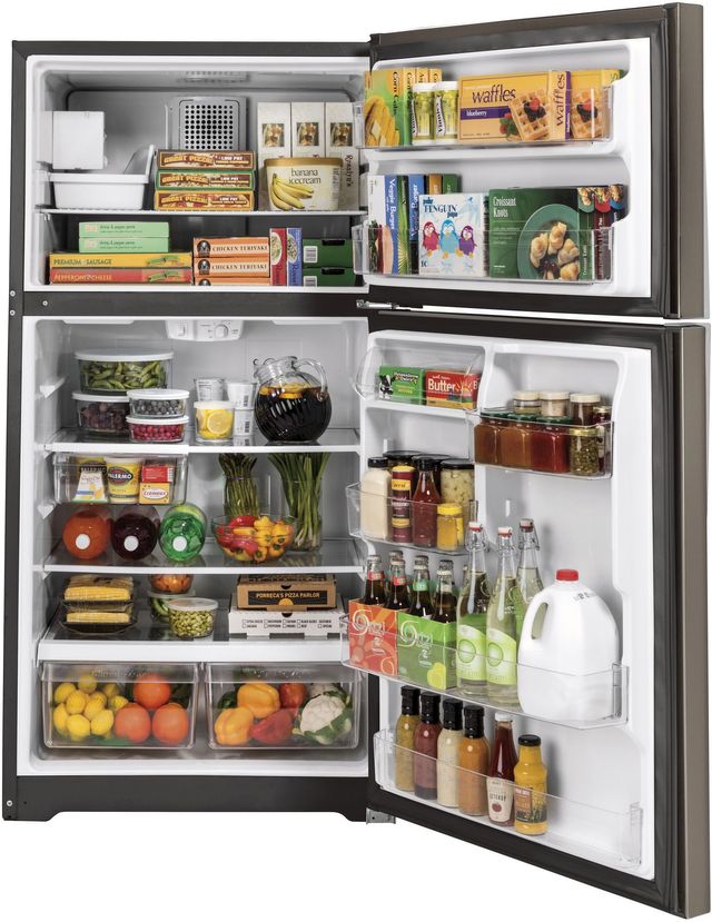 GE® 21.9 Cu. Ft. Slate Top Freezer Refrigerator 2
