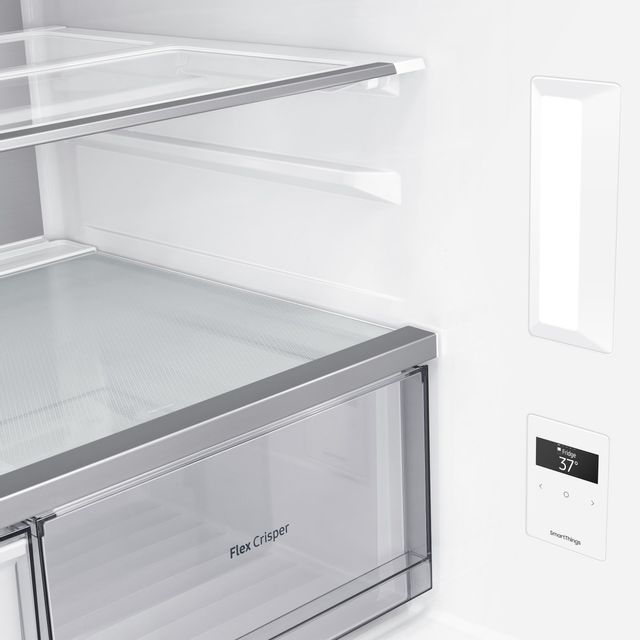 Samsung Bespoke 22.8 Cu. Ft. White Glass French Door Refrigerator 9