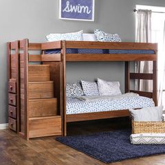 Furniture of America® Ampelios Mahogany Twin/Twin Bunk Bed