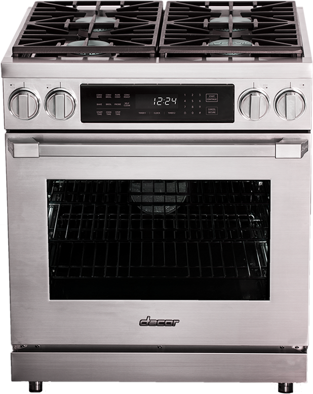 Dacor® Professional 30" Stainless Steel Dual Fuel Pro Range