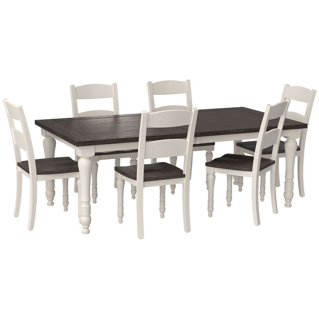 Jofran Madison County Rectangular Dining Table & 6 Chairs-1