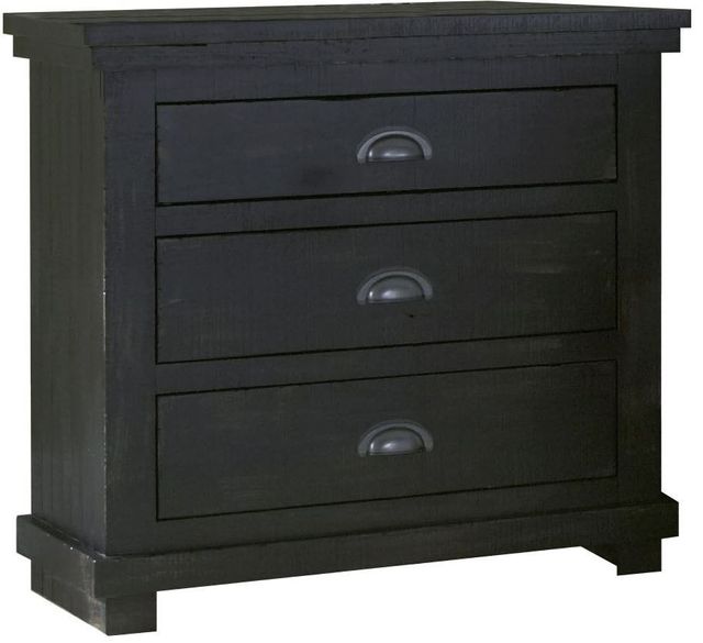 Progressive® Furniture Willow Distressed Black Nightstand-0