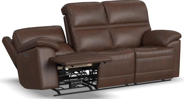 Flexsteel® Jackson Whiskey Power Reclining Sofa with Power Headrests-1