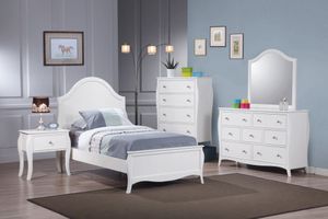 Coaster® Dominique 4-Piece White Full Youth Panel Bedroom Set