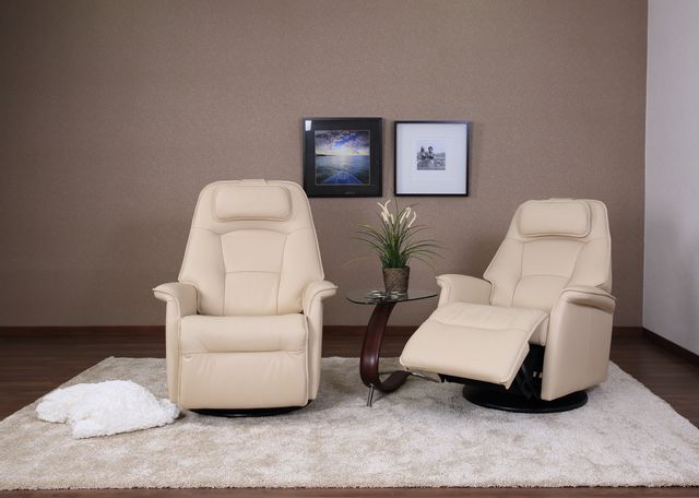 Fjords® Relax Stockholm Latte Small Dual Motion Swivel Recliner 6
