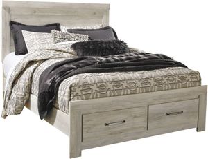 Signature Design by Ashley® Bellaby Whitewash Queen Platform Bed with 2 Storage Drawers