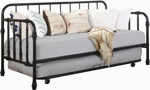 Coaster® Marina Black Twin Metal Daybed With Trundle