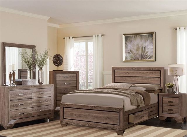 Coaster® Kauffman Washed Taupe Easter King Storage Bed 3