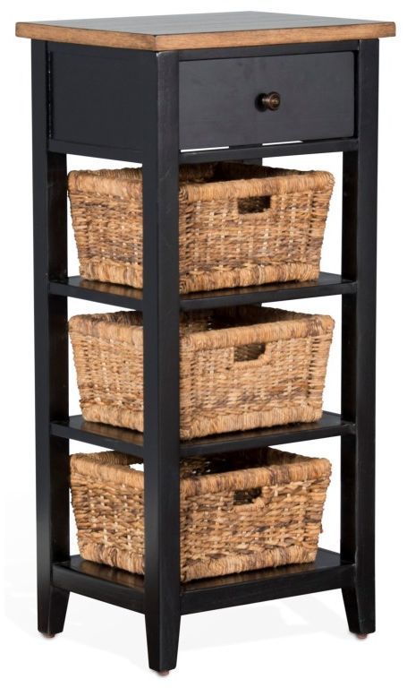 Sunny Designs™ Accents Black and Natural Storage Rack w/ Baskets 0