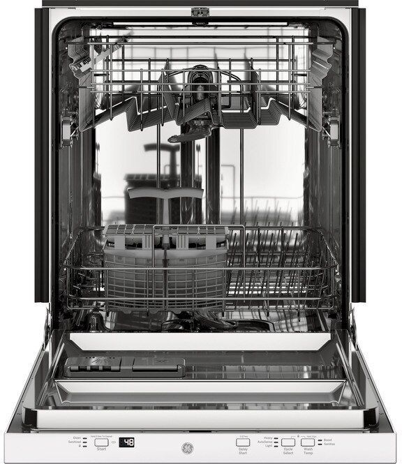 GE® 24" White Built In Dishwasher-1