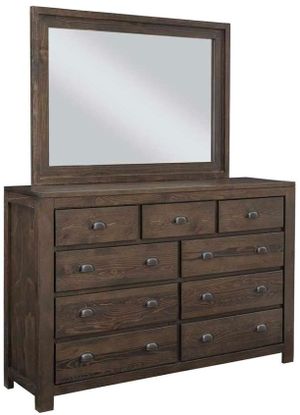 Progressive® Furniture Falcon Bluff 2-Piece Saddle Dresser and Mirror Set