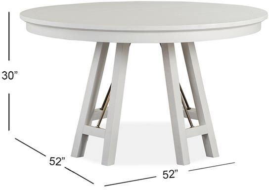 Magnussen Home® Heron Cove Chalk White 52" Round Dining Table 2