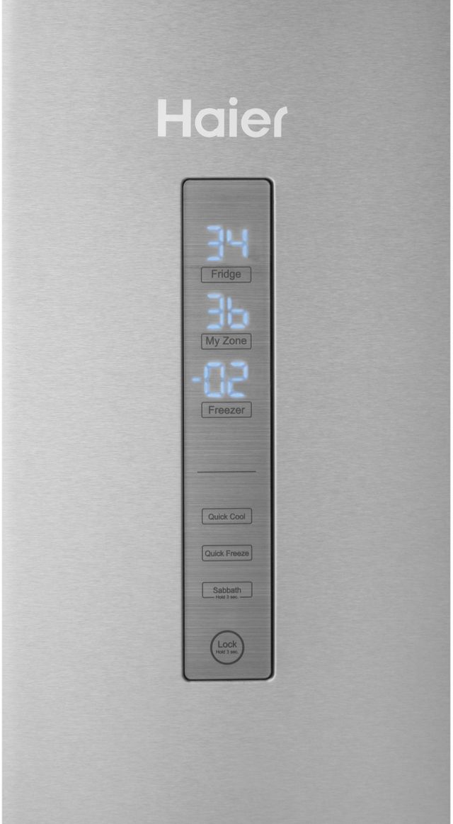 Haier 15.0 Cu. Ft. Stainless Steel Bottom Freezer Refrigerator 5