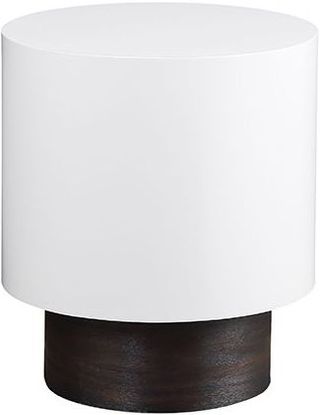 Coast To Coast Accents™ Dark Brown/Dorothy Dot White Accent Side/End Table