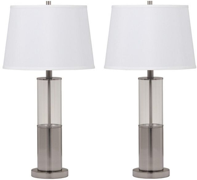 Signature Design by Ashley® Norma 2-Piece Silver Table Lamps