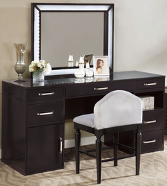 Furniture of America® Vickie Light Gray and Obsidian Gray Vanity Set