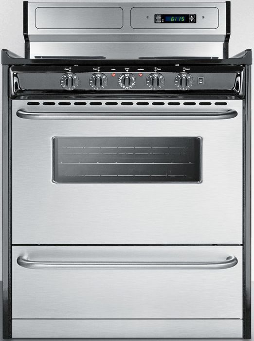 Summit® Professional 30" Stainless Steel Free Standing Electric Range