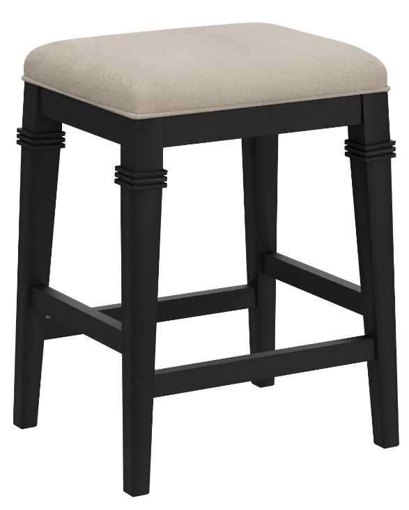Hillsdale Furniture Arabella Wire Brush Black Backless Counter Stool-0