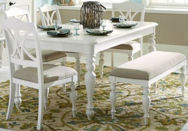Liberty Summer House 6-Piece Oyster White Rectangular Table Set