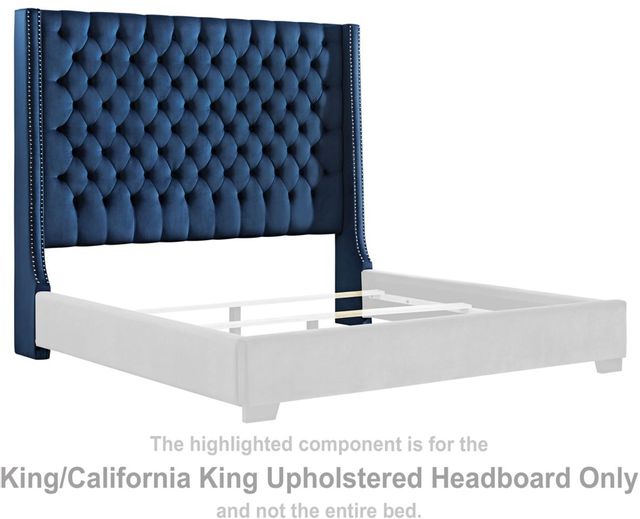 Signature Design by Ashley® Coralayne Blue Queen Upholstered Headboard 2