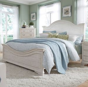 Liberty Bayside Antique White California King Panel Bed