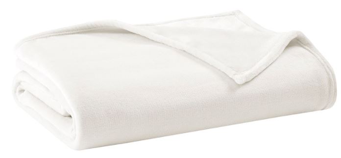 Olliix by Clean Spaces Antimicrobial Plush Ivory Full/Queen Blanket