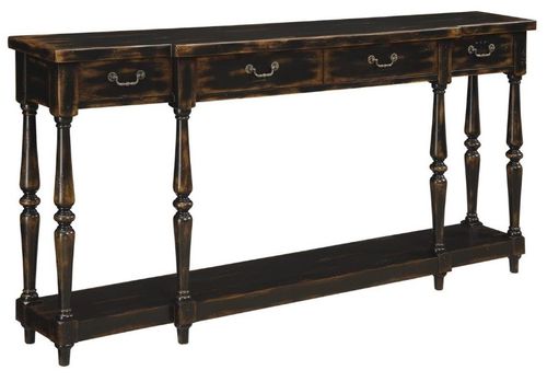 Coast2Coast Home™ Accents by Andy Stein Apperson Black Rub-through Console Table