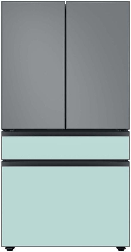 Samsung Bespoke 36" Morning Blue Glass French Door Refrigerator Bottom Panel 3
