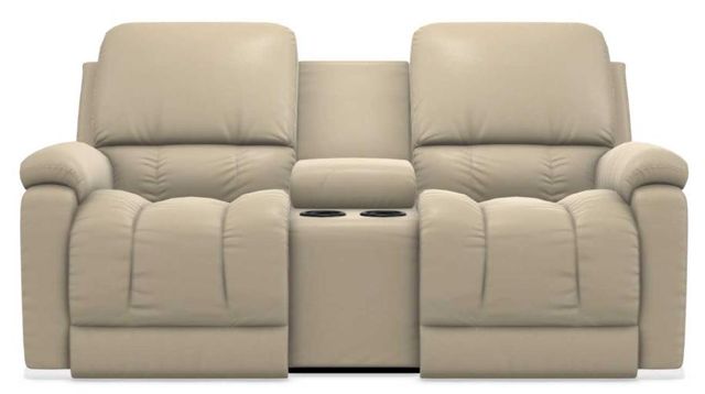 La-Z-Boy® Greyson Ice Leather Power Reclining Loveseat with Console 22