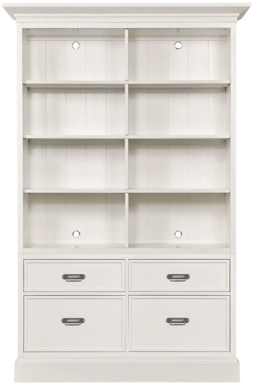 Hammary® Structures White Double Storage Bookcase