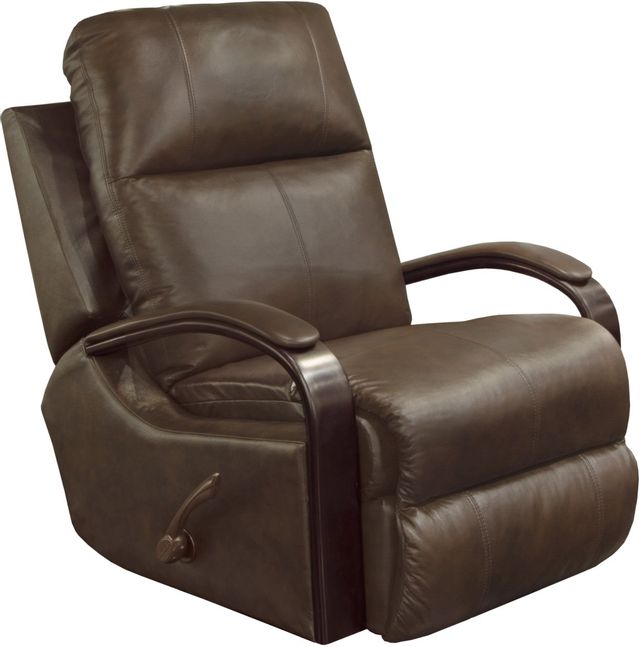 Catnapper® Gianni Cocoa Power Lay Flat Leather Recliner with Heat & Massage-0