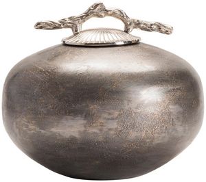 Crestview Collection Morrow Grey Small Urn with Branch Handle
