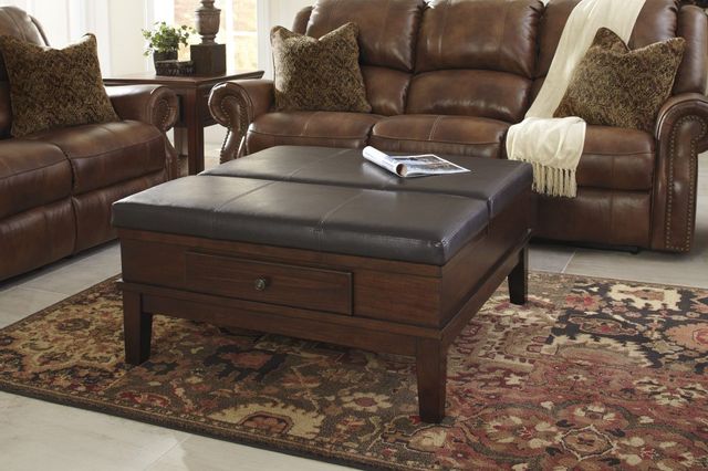 Signature Design by Ashley® Gately Medium Brown Lift Top Coffee Table-3