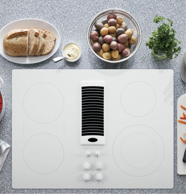 GE Profile™ Series 30" White Electric Cooktop 4