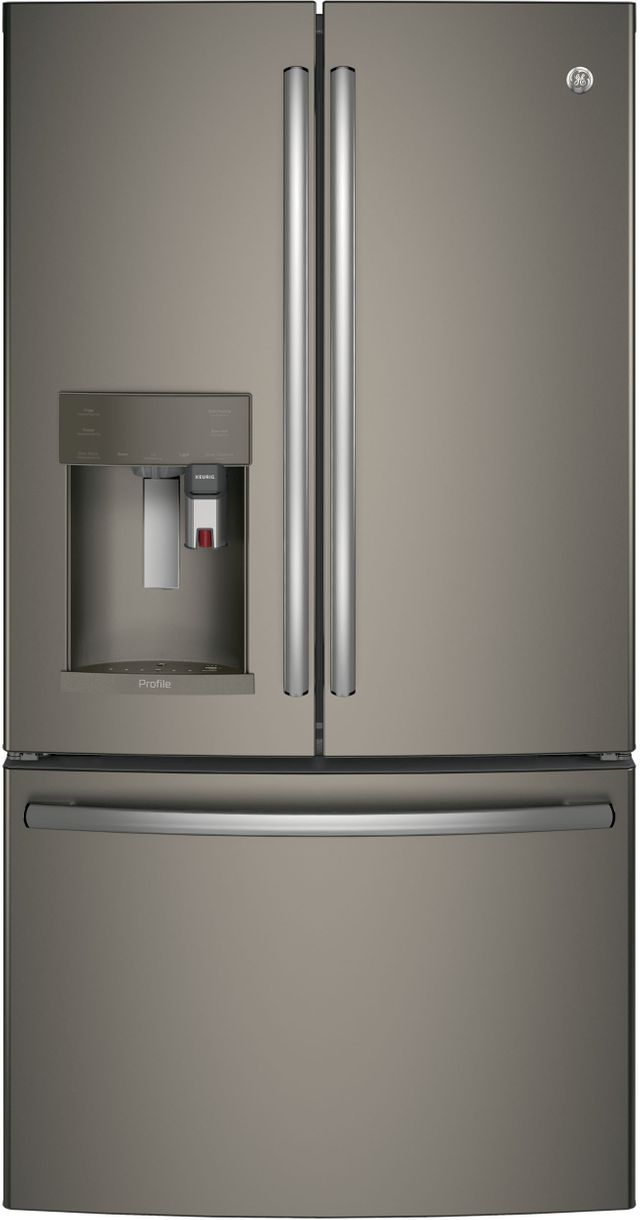 GE Profile™ 22.23 Cu. Ft. Slate Counter Depth French Door Refrigerator-0
