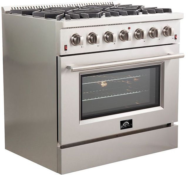 FORNO® Alta Qualita 36" Stainless Steel Pro Style Dual Fuel Natural Gas Range-1